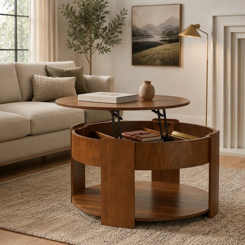 Table basse Farmhouse, Brun
