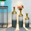 Ensemble de 3 vases décoratifs en métal