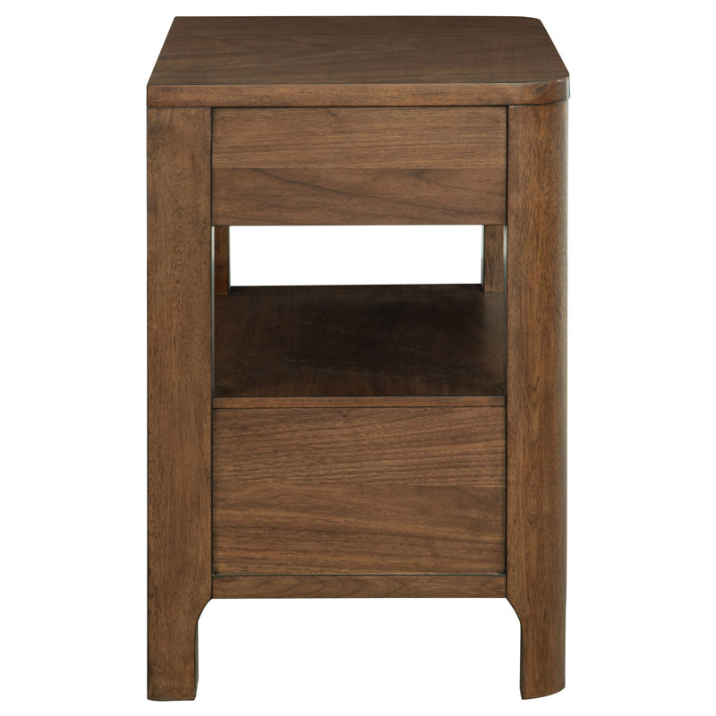 Maderia 2-Drawer Nightstand Bedside Table Walnut