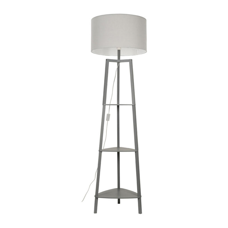 Aidrian 155cm Tripod Floor Lamp, Yes, Chrome, Grey