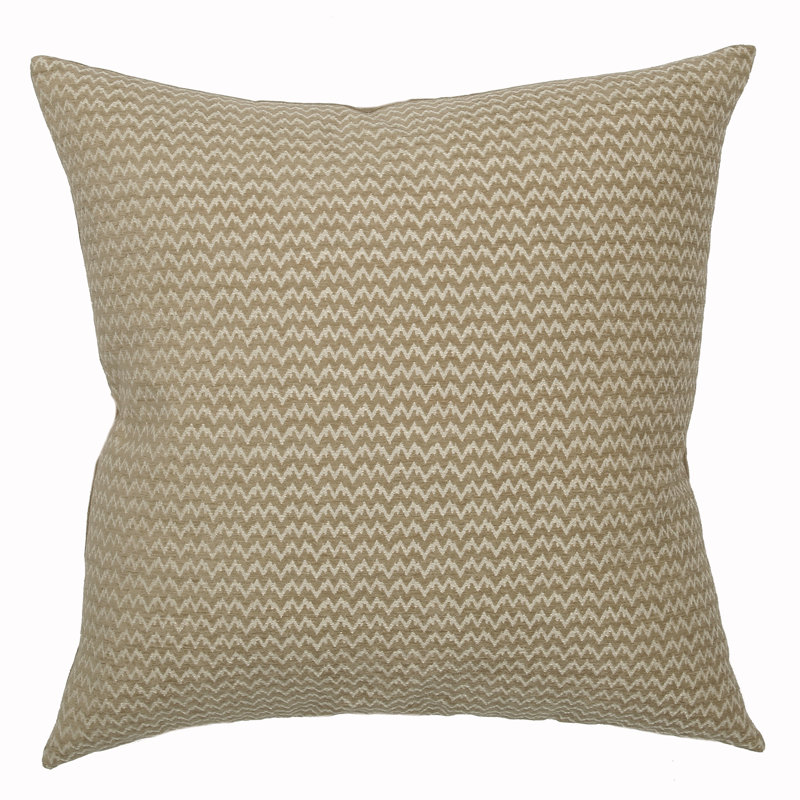 Bergen Chevron Feather Throw Pillow, 22" x 22", Taupe