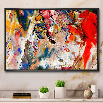 «Colorful Abstract Strokes», reproduction d'art sur toile flottante