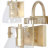 Arnitha 2-Light Dimmable Gold Vanity Light