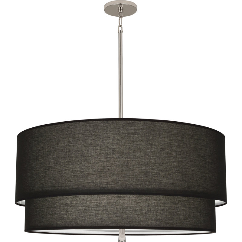 Decker 3 - Light Chandelier, Polished Nickel, Raven Black