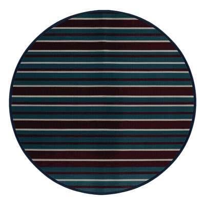 Machine Washable Horizontal Stripes Gray Area Rug