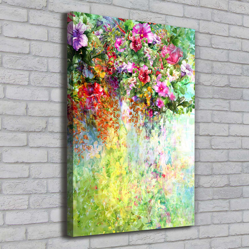 Colorful Flowers - Wrapped Canvas Print