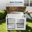 Mobilier de caisse pour chien en bois robuste - Cage intérieure indestructible avec plateau relevable - Table de bout décorative et meuble télé - À l'épreuve des grands, moyens, petits chiens XL