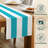 Turquoise Striped Table Runner 108" x 14"-27798653-27778789
