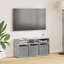 Unfinished TV Stand for TVs up to 42" with Fireplace Included-842465786-843836183