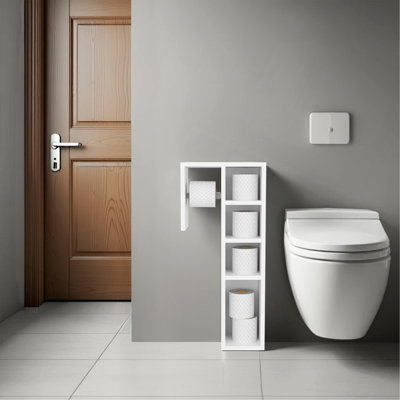 Porte-papier hygiénique avec 3 tablettes ouvertes