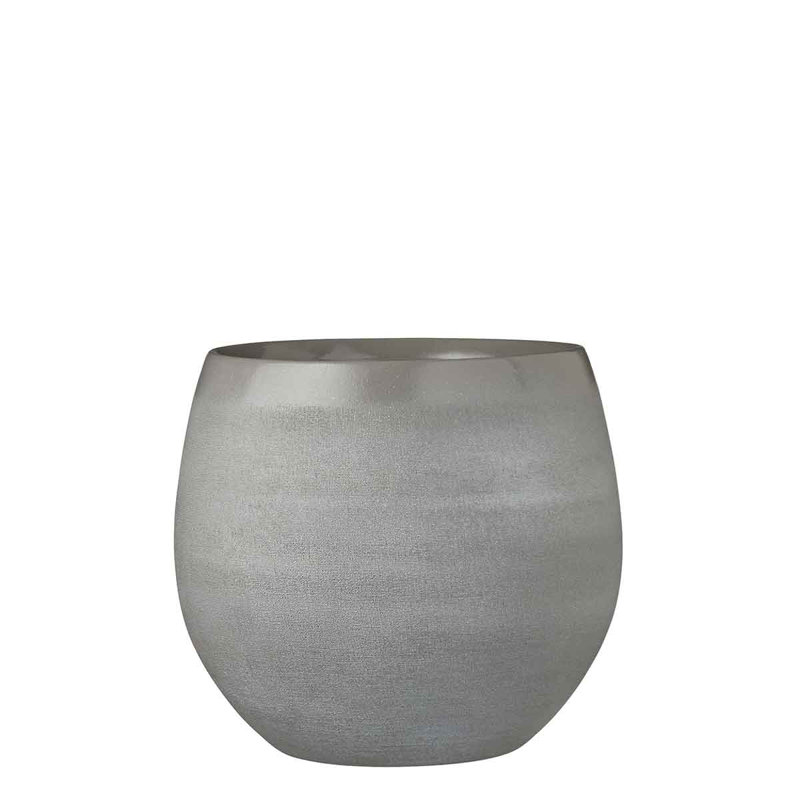 Cecilio Handmade Planter, 23cm H x 26cm W x 26cm D, Light Grey