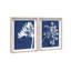 Cyan Flowers Set Shadowbox Floral & Botanical Print by Oliver Gal, Black Frame, 10 x 15-781359209-781359223