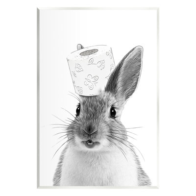 "Lapin et papier hygiénique, salle de bain" par Annalisa Latella, impression
