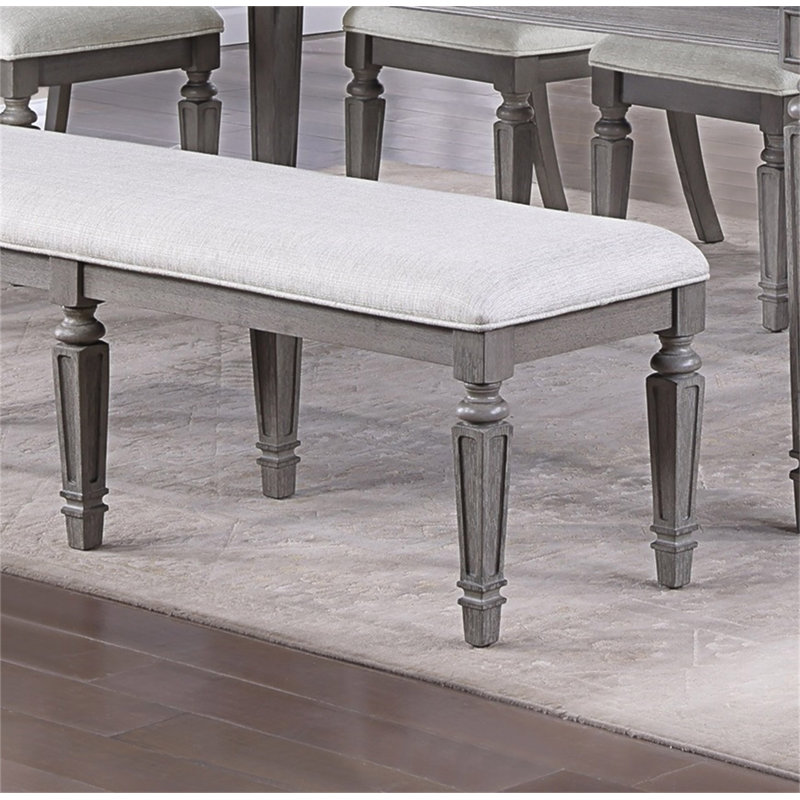 Mobilier de salle à manger de style banquette gris clair 1 pièce