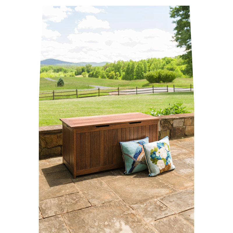Evergreen Enterprises, Inc Water Resistant Eucalyptus Solid Wood Deck Box in Brown