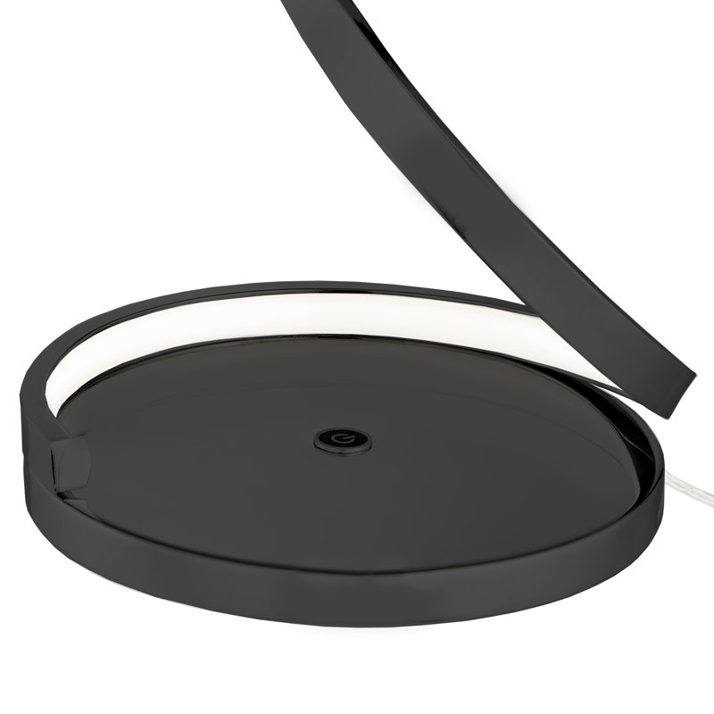 Taquan 26" Integrated LED Novelty Table Lamp, Black, Dimmable
