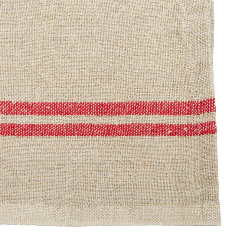 Vintage Linen 20" Napkin, Red