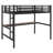 Metal Loft Bed With Power Outlet And LED Lighted