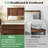 Farmhouse Wood King Platform Bed Frame With 52" Tall Headboard, Large Storage Drawers, Brown-340031370-340031368