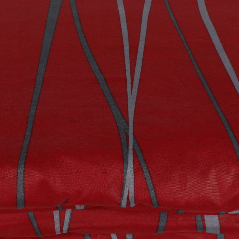 Ensemble de housse de couette luxueuse simple, rouge Claret et anthracite | 65% coton / 35% polyester, housse de couette 55,1 po x 78,7 po et taie d'oreiller 23,6 po x 23,6 po | Facile d'entretien, lavable à la machine, conception élégante avec fermeture à boutons