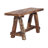 Wooden Garden Patio Bench With Retro Etching, Cappuccino Brown