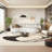 Cream style round curved sofa-104090398-104090399