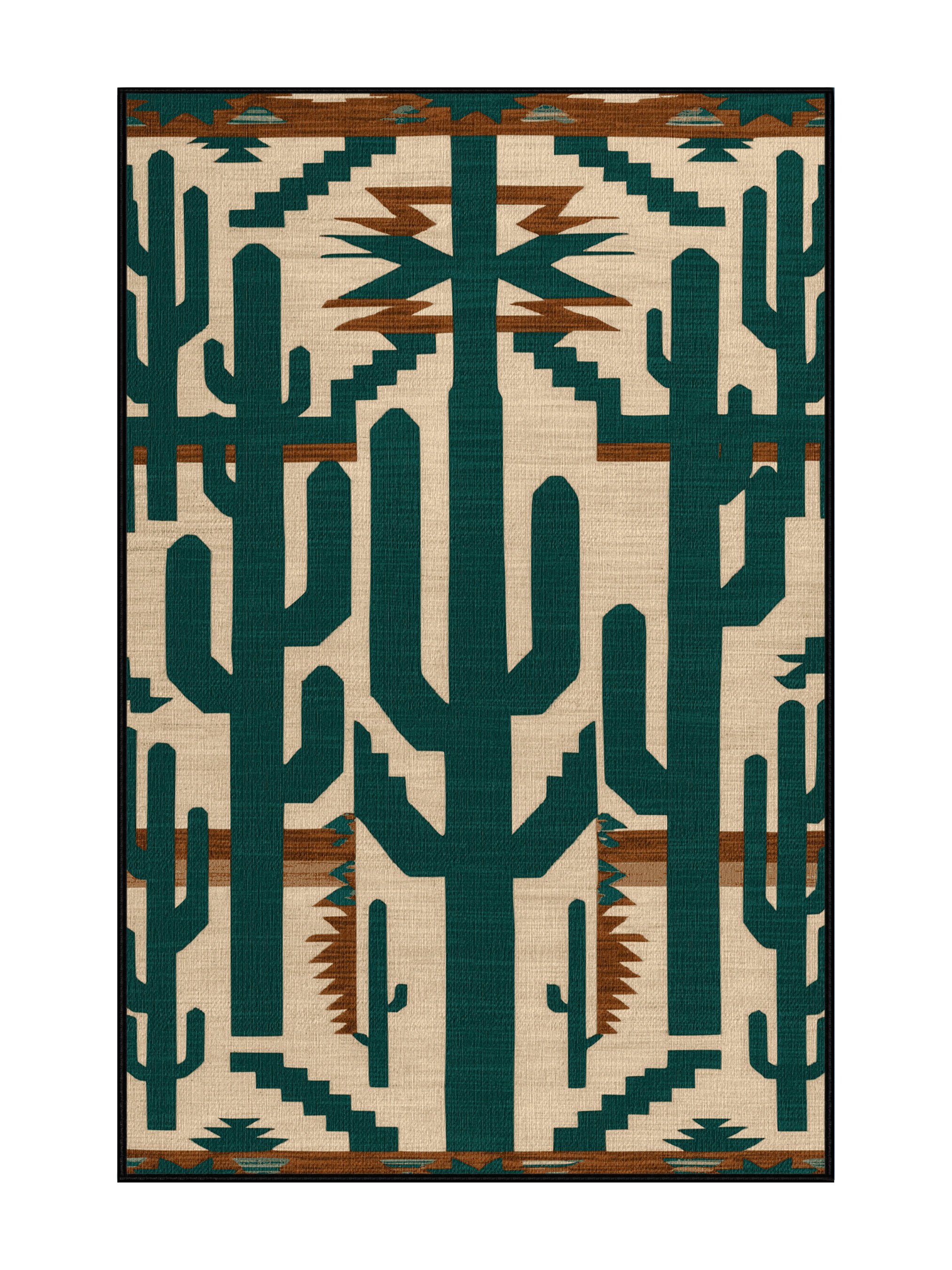 Foundry Select Washable Saguaro Cactus Southwestern Area Rug | Wayfair