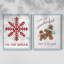 Tis the Season flocon de neige - reproduction encadrée de qualité supérieure - prête à être accrochée - aucun clou requis - aucun clou requis-840445826-840445832