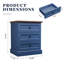 Table de chevet bleue avec station de charge Farmhouse-132895672-133335712