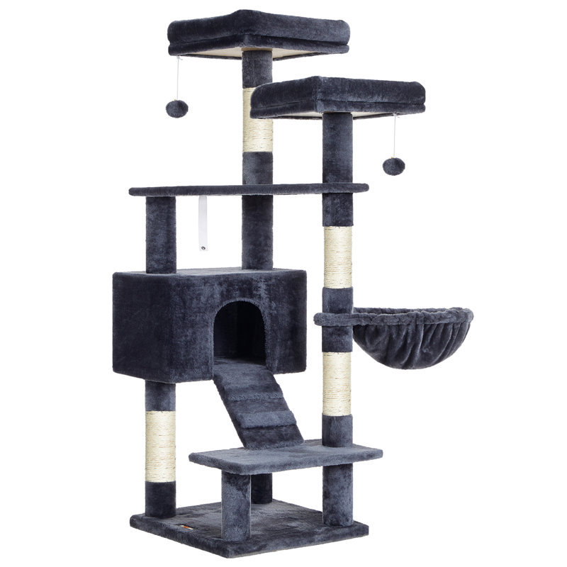 142cm H Cat Tree, Dark Grey