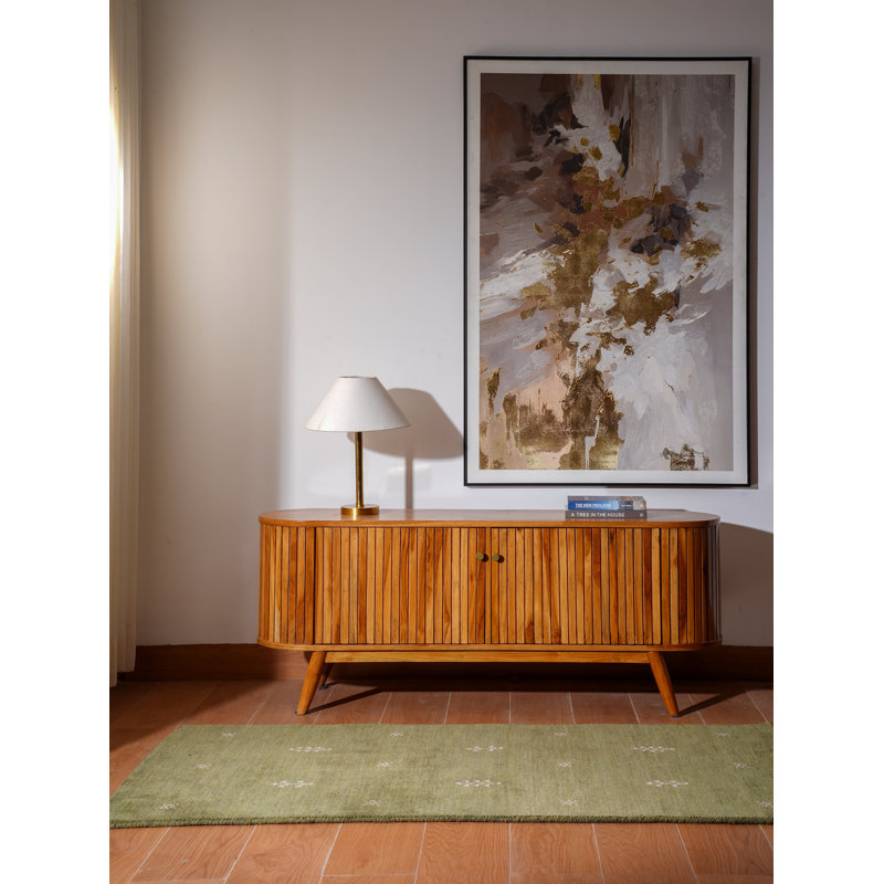 Tapis de couloir en laine tissée à la main Nieve, Tapis de couloir 2 pi 6 po x 8 pi