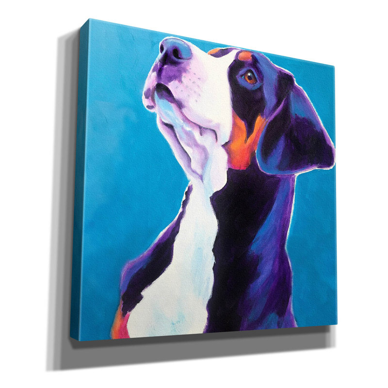 «Swissie - Puppy» par Dawg Painter, H 12 po x l 12 po x P 0,75 po