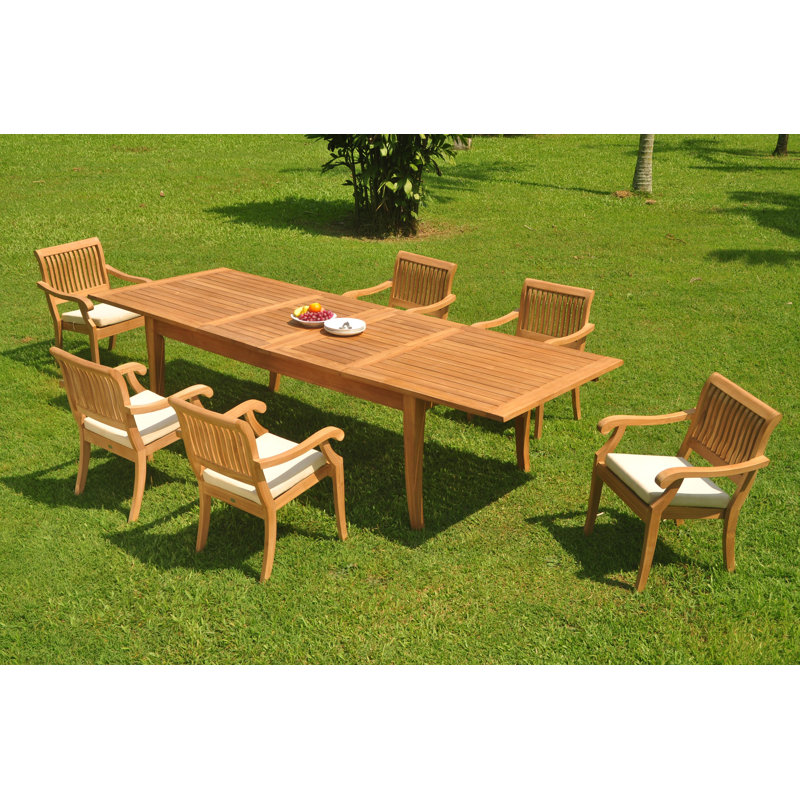 Ensemble repas 5 pièces teck Masson, 6