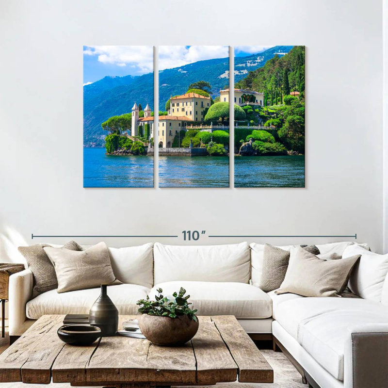Sebbie Lake Como View, 48" H x 74" W