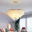 23.6inch Gold Coin-Inspired Shell Height Adjustable Chandelier