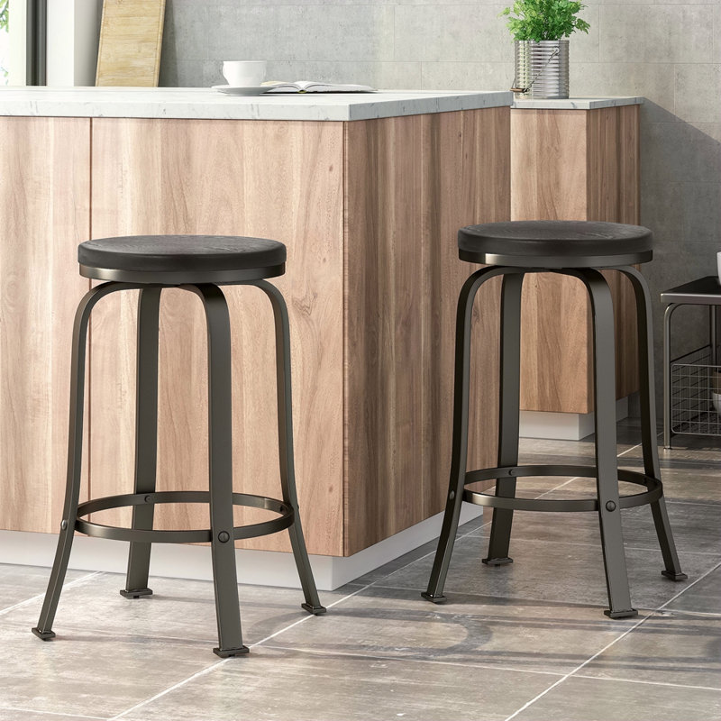 COUNTER STOOL  2Pcs/Set, Black