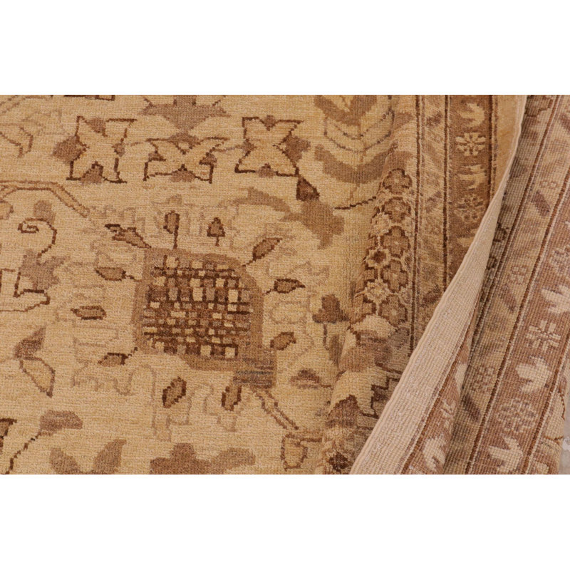 Tapis oriental brun foncé / brun en laine 8 pi 10 po x 11 pi 9 po Dorn
