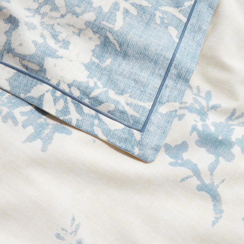 Ensemble de housse de couette Eva crème, Housse de couette pour grand lit + 2 taies décora