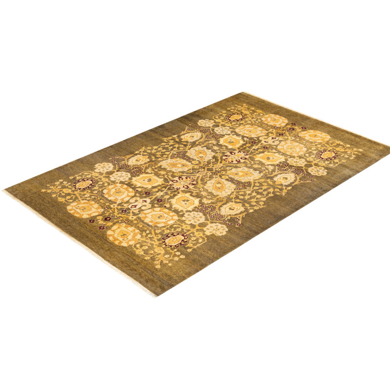 Riarna One-of-a-Kind 6' 2" X 9' 4" Hand Knotted Area Rug