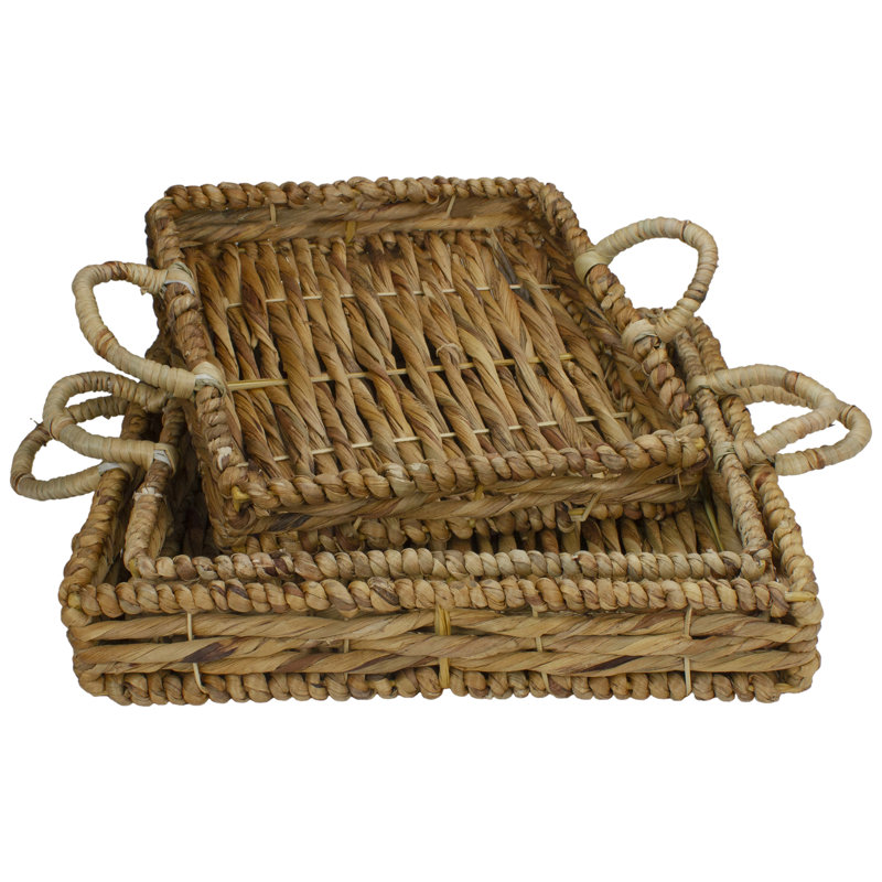 Wicker Tray - Set of 3
