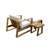 U_StyleAcacia Wood Outdoor Lounge Set - Chair And Ottoman With Removable Cushions, All-Weather Outdoor Chaise Lounge/Daybed, For Patios, Balconies, And Gardens-559354063