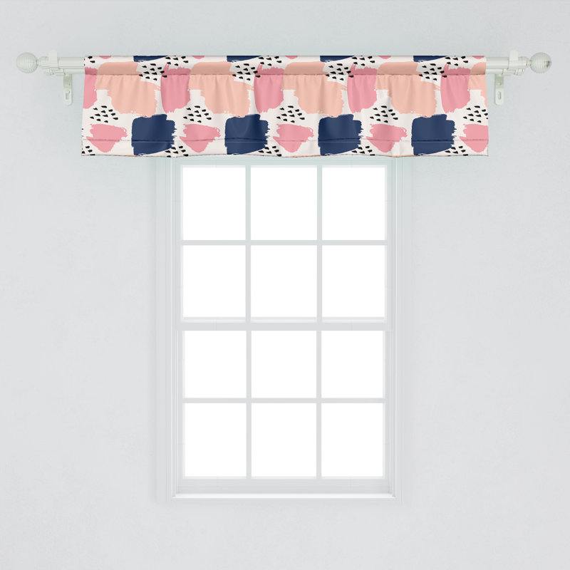 Floral and Lemon Pattern Light Filtering Satin Valance Set