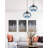 9" Clear Bubble Brushed Nickel Pendant Lights For Kitchen Island