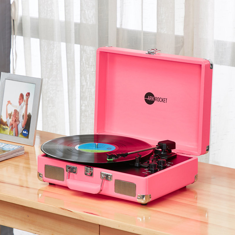 Portable 45 - Speed Turntable Decorative Record Player with Bluetooth