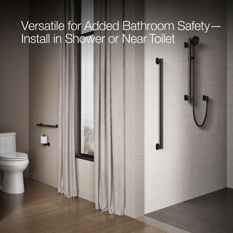 Belay Grab Bar, 1.75" H x 36" L, Matte Black