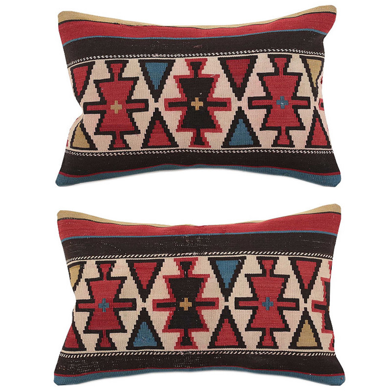 Ikat Wool Throw Pillow