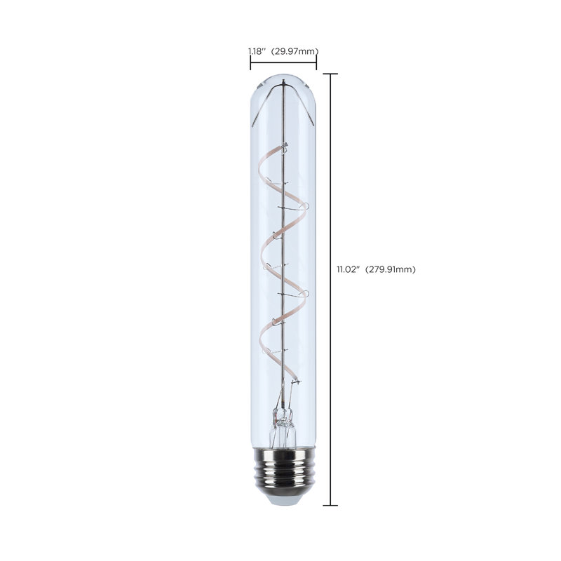6 Watt T9 LED Reminiscent Flex Gray Coil Filament E26 3000K 120 Volt