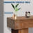 Modern Minimalist Wood Console Table, 2-Tier Open-Leg Entryway Table, Narrow Sofa Table with Hollow Legs for Living Room, Hallway, Oak Finish