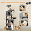 70" Cat Tree, Multi-Level Cat Tower with 2 Condos, Dark Grey-118107751