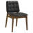Natural Walnut And Black Rectangular Dining Set-923827695
